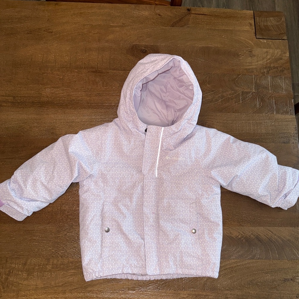 Columbia Light Lavender Hooded Snow Jacket